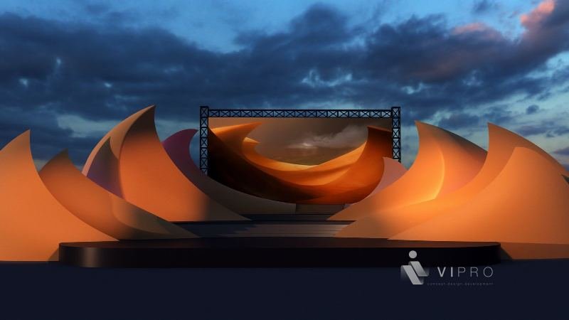 Antar and Abla operetta – stage design